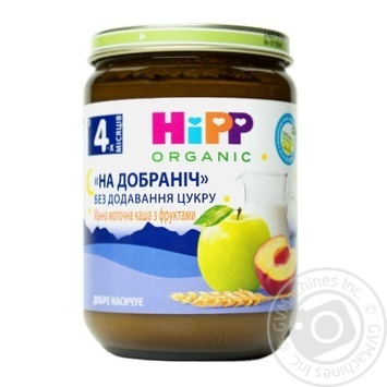 Каша Hipp спокойной ночи молочная манная с фруктами 190г купить, цены на МегаМаркет - фото 3