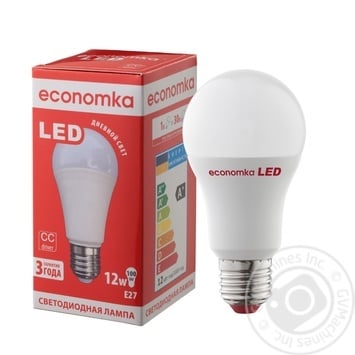 Лампа светодиодная Economka LED A60 12W E27 4200K - купить, цены на - фото 1