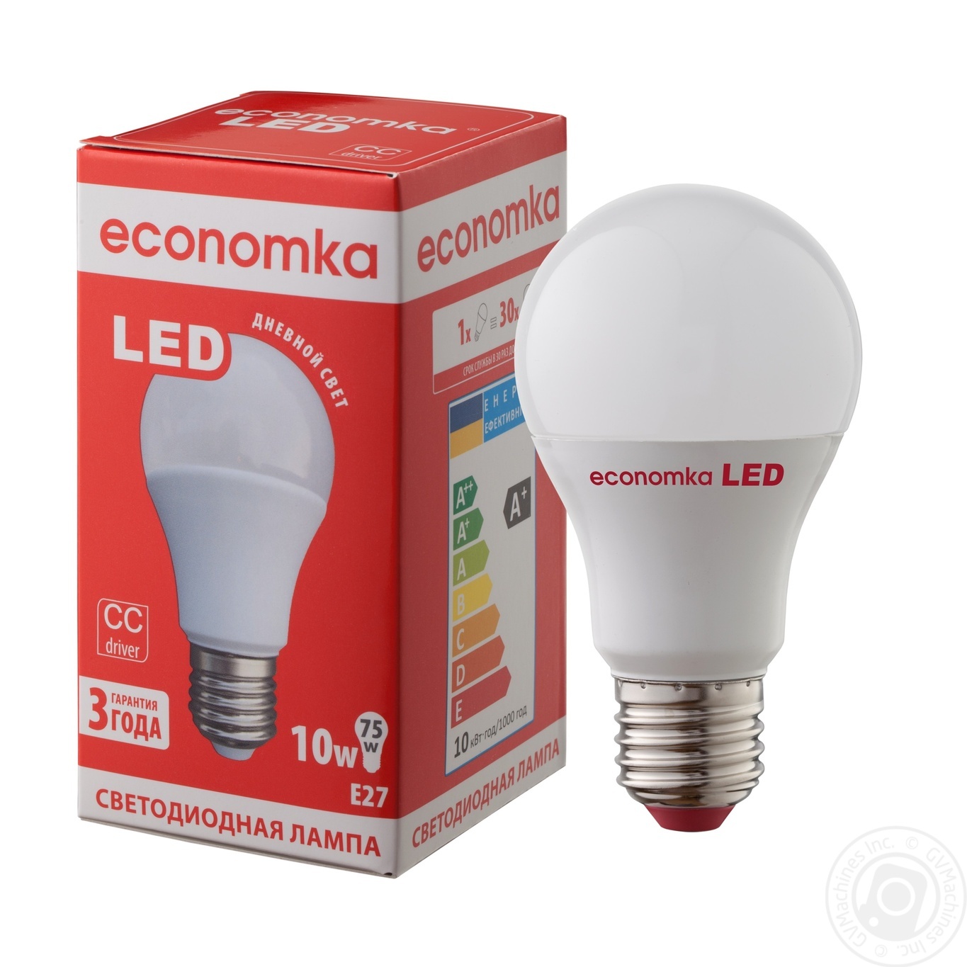 

Лампа светодиодная Economka LED A60 10W E27 4200K