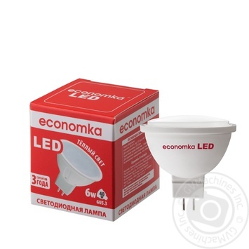 Лампа светодиодная Economka LED MR16 6w GU5,3 2800K - купить, цены на METRO - фото 1