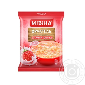 Вермішель Мівіна Фруктель зі смаком Полуниці 71г х44 купити, ціни на МегаМаркет - фото 1