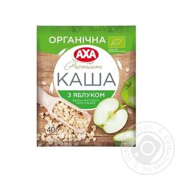 Каша овсяная Axa моментального приготовления с яблоком органическая 40г купить, цены на МегаМаркет - фото 1
