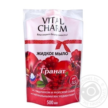 Мило рідке Vital Charm Гранат 500мл х16 купити, ціни на МегаМаркет - фото 1