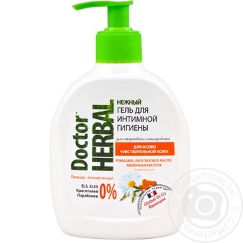 Гель для интимной гигиены Doctor Herbal Ромашка, облепиховое масло и молочная кислота 300мл - купить, цены на МегаМаркет - фото 1