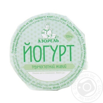 Йогурт Азорель термостатний ст.4% 100мл купить, цены на МегаМаркет - фото 1
