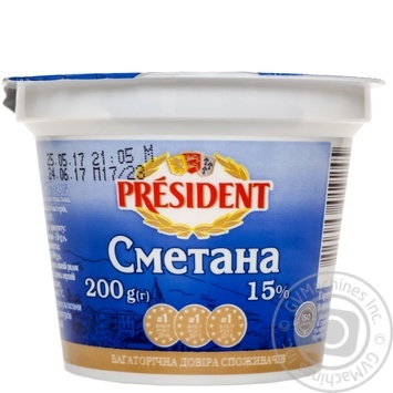 President Sour cream 15% 200g - buy, prices for MegaMarket - photo 5
