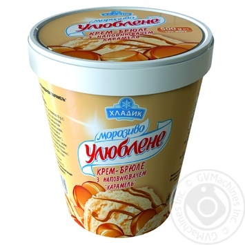 Мороженое Хладик Любимое со вкусом крем-брюле и карамелью 500г купить, цены на МегаМаркет - фото 1