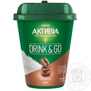 Біфідойогурт Danone Активіа Лате питний 1,5% 315г купити, ціни на МегаМаркет - фото 1