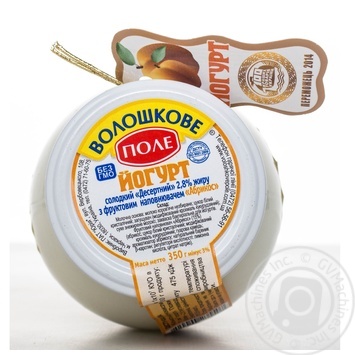 Йогурт Волошкове поле Десертний абрикос 2.8% 350г купити, ціни на МегаМаркет - фото 3