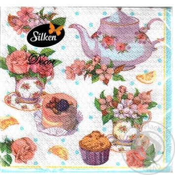 Napkins Silken №1 paper 18pcs - buy, prices for MegaMarket - photo 1