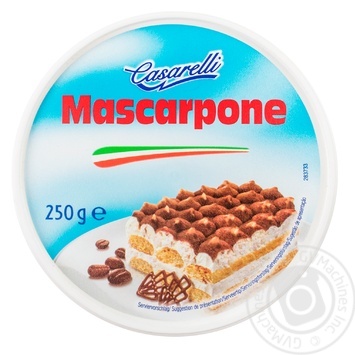 Сир Касареллі Маскарпоне м'який вершковий 82% 250г купити, ціни на МегаМаркет - фото 1