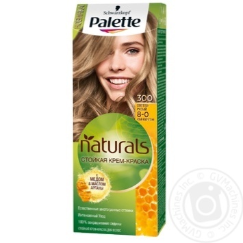 Фарба для волосся Palette Naturals 8-0 (300) Світло-русявий 110мл купити, ціни на МегаМаркет - фото 1