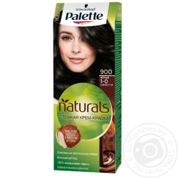 Краска для волос Palette Naturals 1-0 (900) Черный 110мл купить, цены на МегаМаркет - фото 1