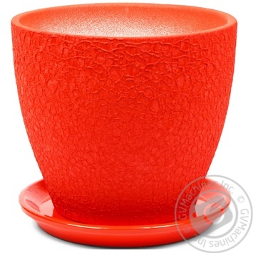 Pot magnolіya 20*18*3.0 silk, red, ceramics - buy, prices for NOVUS - photo 1