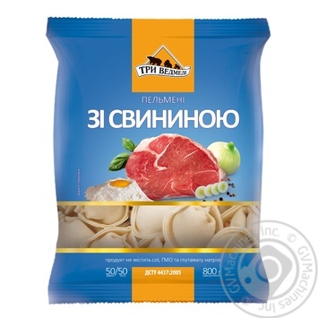 Пельмени Три Медведя со свининой 800г купить, цены на МегаМаркет - фото 1