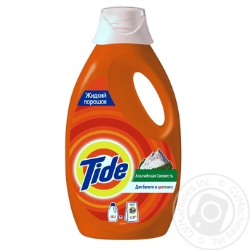 Жидкий стиральный порошок Tide Альпийская Свежесть 1820мл купить, цены на МегаМаркет - фото 1