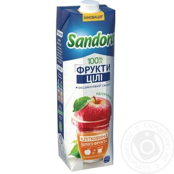 Сік Sandora Цілі фрукти Яблучний 950мл купити, ціни на МегаМаркет - фото 1