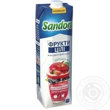 Нектар Sandora Цілі фрукти Яблучно-ягідний 950мл купити, ціни на МегаМаркет - фото 1