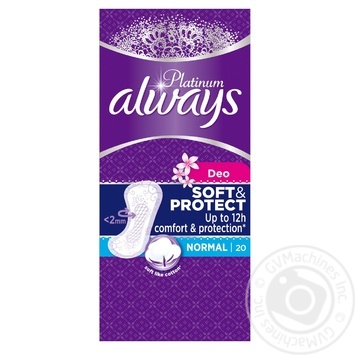 Ежедневные прокладки Always Platinum Collection Deo Normal 20шт купить, цены на МегаМаркет - фото 1