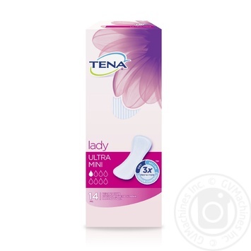 Прокладки щоденні Tena Lady Ultra Mini ультратонкі поглинаючі 1 крапелька 14шт купити, ціни на МегаМаркет - фото 1