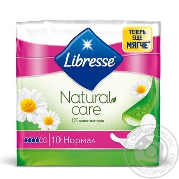 Прокладки гигиенические Libresse Natural Care Ultra Normal 10шт купить, цены на МегаМаркет - фото 1