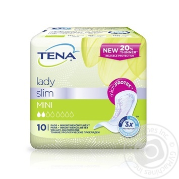 Прокладки Tena Lady Slim Mini 10шт. х18 купити, ціни на МегаМаркет - фото 1