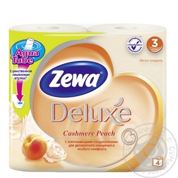 Toilet paper Zewa De lux 4pcs - buy, prices for MegaMarket - photo 1