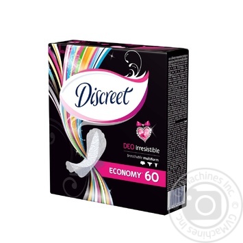 Ежедневные гигиенические прокладки Discreet Deo Irresistible Multiform 60шт купить, цены на МегаМаркет - фото 4