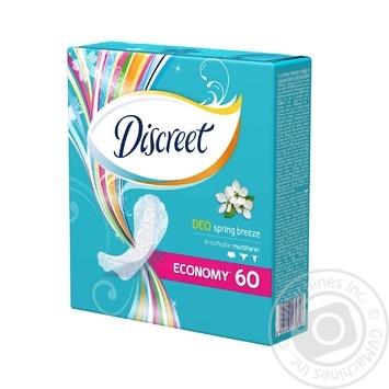 Щоденні гігієнічні прокладки Discreet Deo Spring Breeze 60шт купити, ціни на МегаМаркет - фото 4