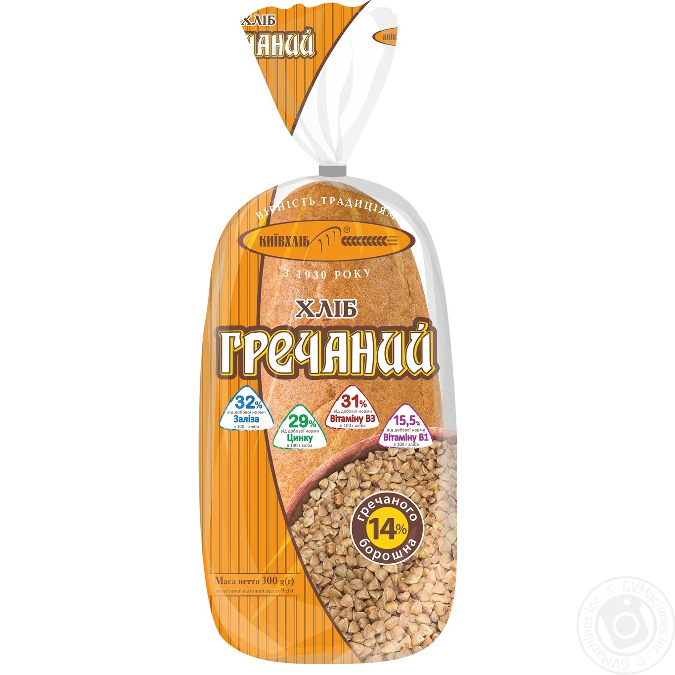 

Хлеб Киевхлеб Гречаный 300г