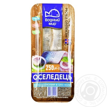 Vodniy Myr Softsalted Herring Fillets In Oil 250g - buy, prices for MegaMarket - photo 1