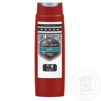Гель+шампунь Old Spice 2в1 Dirt Destroyer Sport 250мл купити, ціни на МегаМаркет - фото 1