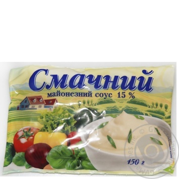 Майонезний соус смачний 15% 150г купити, ціни на МегаМаркет - фото 1