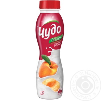 Yogurt Chudo peach-apricot drinkable 2.5% 270g - buy, prices for MegaMarket - photo 1