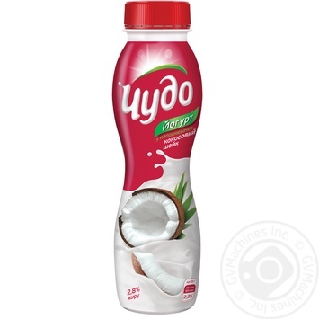 Yogurt Chudo coconut shake drinkable 2.8% 270g - buy, prices for MegaMarket - photo 1
