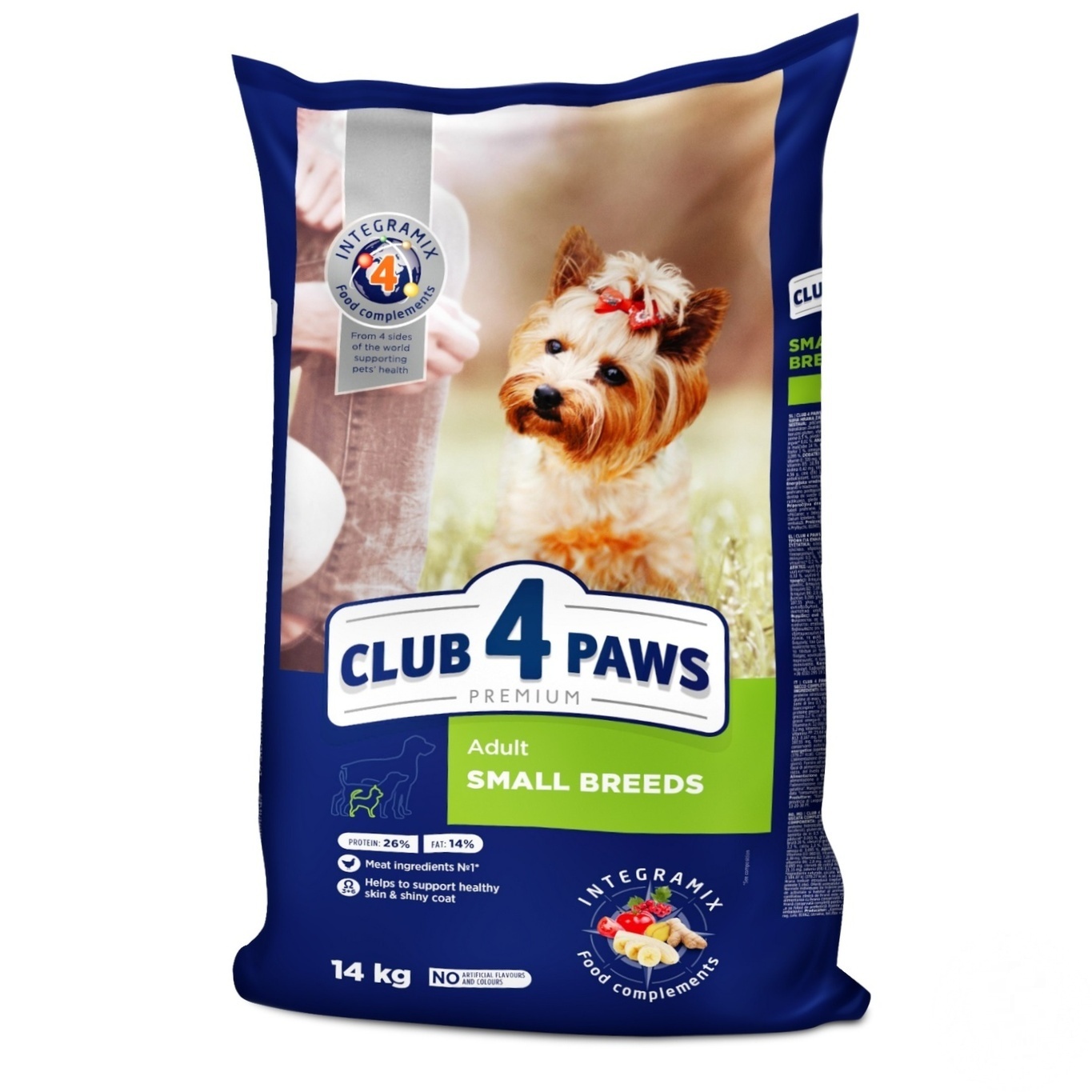 

Корм сухой Club 4 Paws Премиум для взрослых собак малых пород 14кг