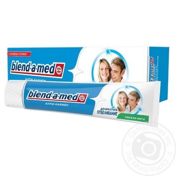 Зубна паста Blend-a-med Анти-карієс Делікатне Відбілювання 100мл купити, ціни на МегаМаркет - фото 4