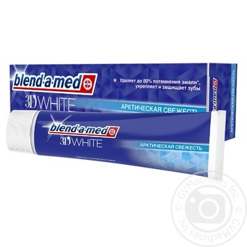 Зубна паста Blend-a-med 3D White Свіжість м'ятний поцілунок 100мл купити, ціни на МегаМаркет - фото 2