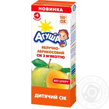 Сік Агуша яблуко-абрикос 200мл купити, ціни на МегаМаркет - фото 1
