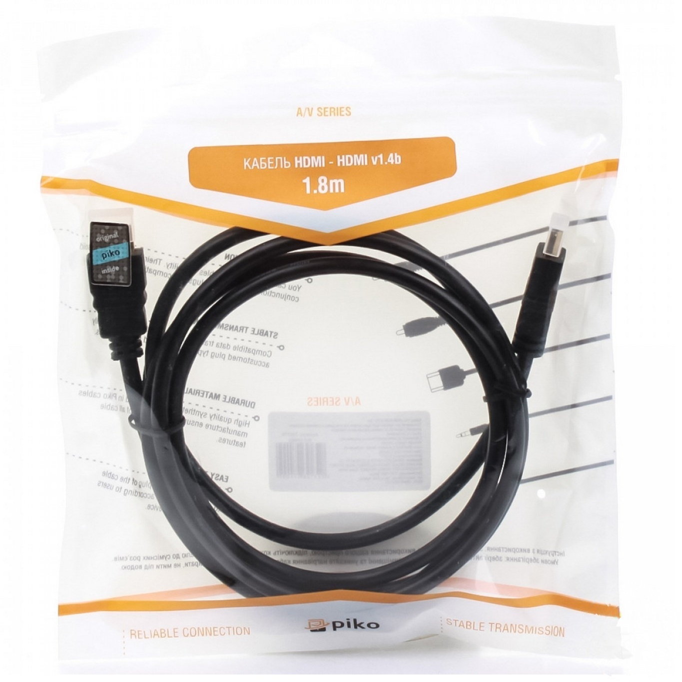 

Кабель Piko HDMI-HDMI 1,8м