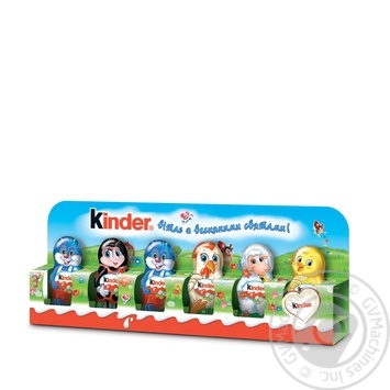 Шоколад Kinder молочний фігурний 6шт 90г купить, цены на МегаМаркет - фото 1