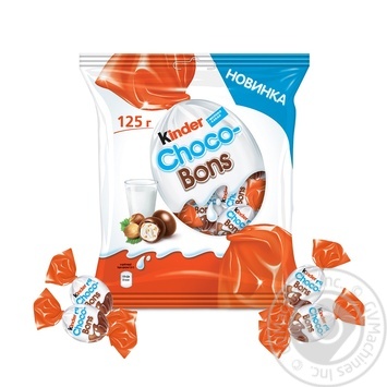 Конфеты Kinder Choco-Bons из молочного шоколада с молочно-ореховой начинкой 125г купить, цены на МегаМаркет - фото 3