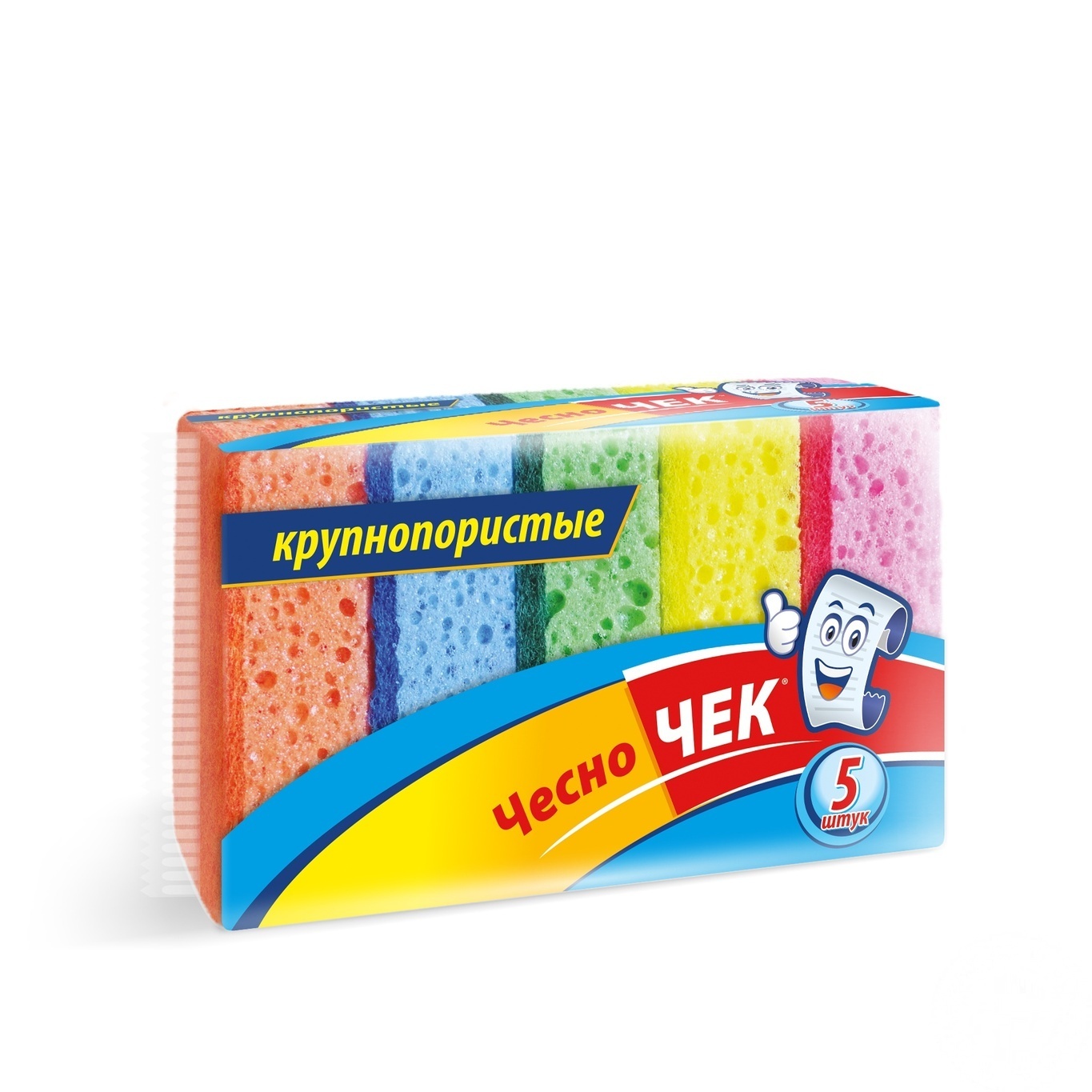 

Губки Честно Чек кухонные с крупными порами 5шт