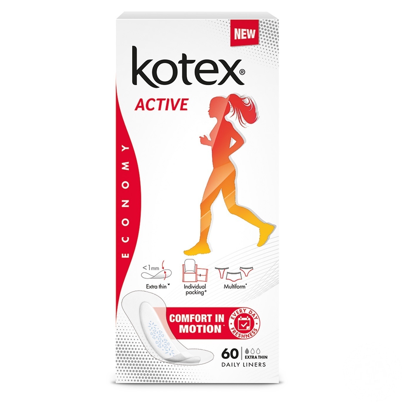 

Прокладки ежедневные Kotex Active 48шт