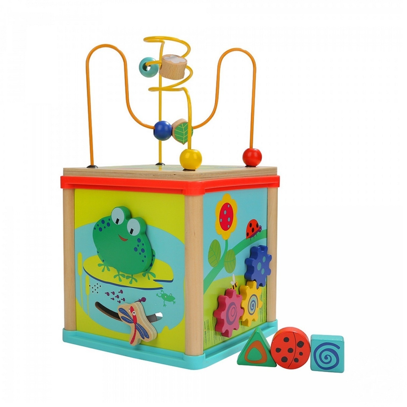 

Куб One two fun развивающий деревянный 5в1