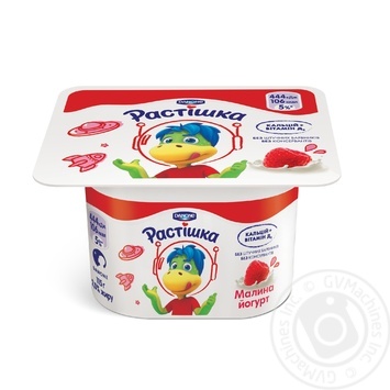 Йогурт Danone Растішка Малина 2% 115г купити, ціни на МегаМаркет - фото 1