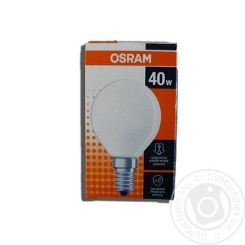 Лампа накаливания Osram 40Вт, Е14, матовая купить, цены на МегаМаркет - фото 1