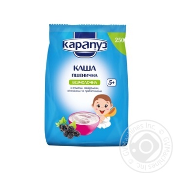 Karapuz for children from 5 months wheat with berries dry porridge 250g - buy, prices for Auchan - photo 1