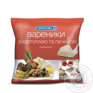 Вареники Геркулес с картофелем и печенью замороженные 400г купить, цены на МегаМаркет - фото 1