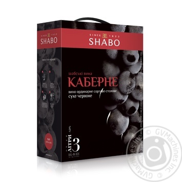 Wine cabernet Shabo red dry 13% 3000ml tetra pak Ukraine - buy, prices for MegaMarket - photo 1